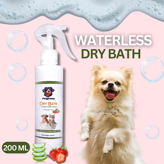 Petgreen Waterless Dry Bath Shampoo for ( Dog and cat )