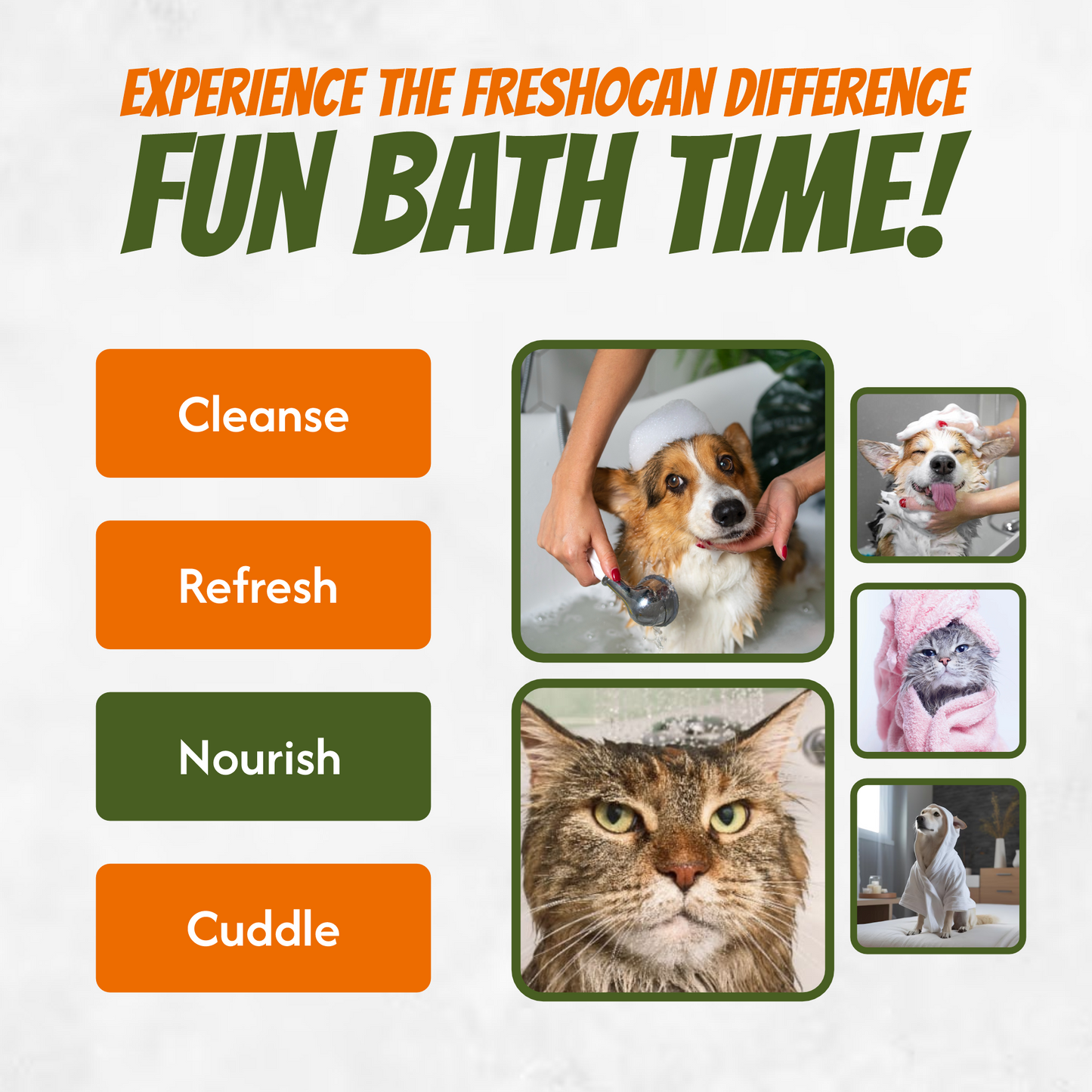 Petgreen Waterless Dry Bath Shampoo for  ( Dog and cat )