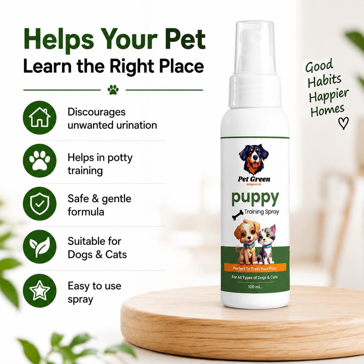 Petgreen™ Natural Potty & Toilet Training Spray For Dogs And Cats ( Buy 1 get 1 Free )