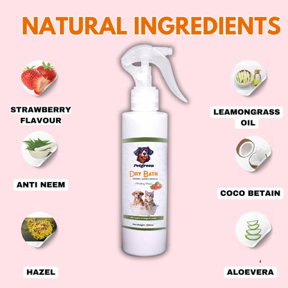 Petgreen Waterless Dry Bath Shampoo for  ( Dog and cat )